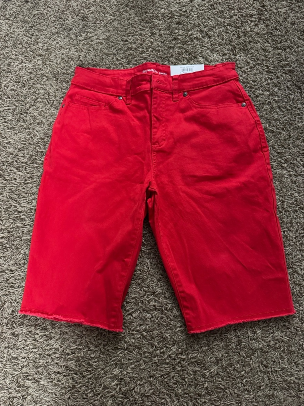 Red Casual Shorts